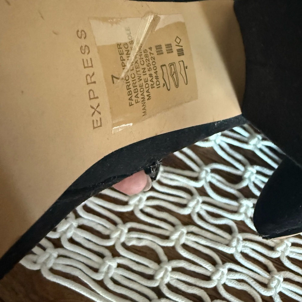 Express Black Suede Over the knee Boots